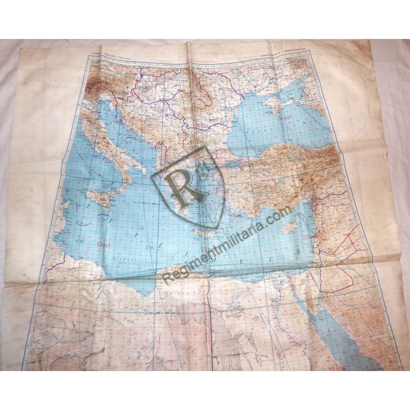 Carte pilote Luftwaffe Afrika korps 1942