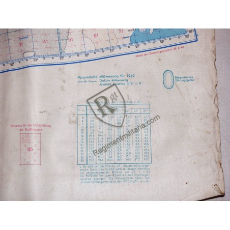 Carte pilote Luftwaffe Afrika korps 1942