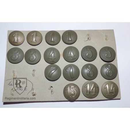 set of numbered buttons .