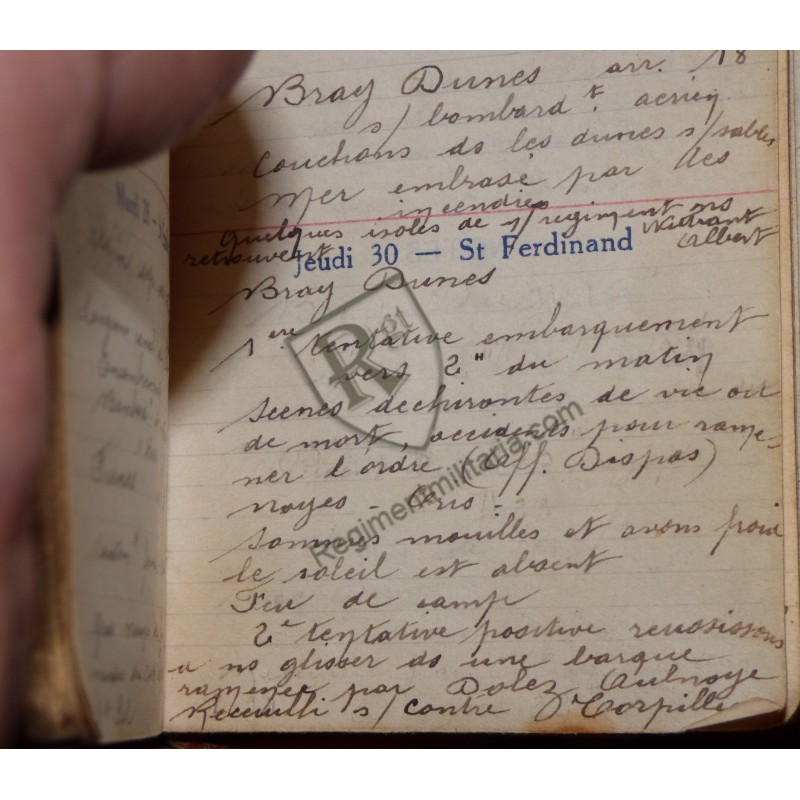 French soldier's diary during the 1940 debacle