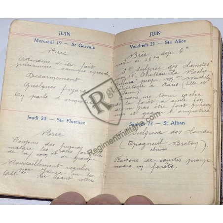 French soldier's diary during the 1940 debacle