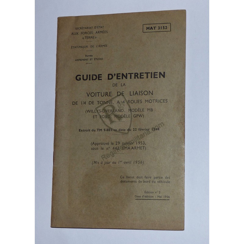 Original JEEP WILLYS logbook