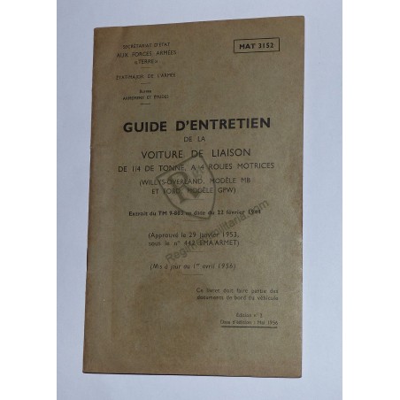 Original JEEP WILLYS logbook