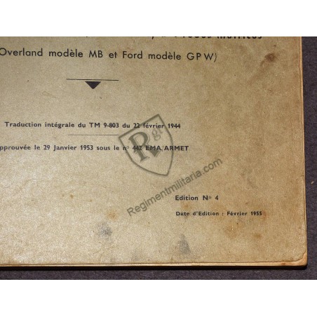 Notice JEEP TM 9-803