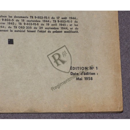 JEEP Amendment C1 TM 9-803 French technical manual