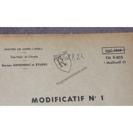 Modificatif C1 notice JEEP TM 9-803