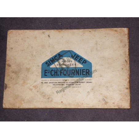 Catalogue JEEP Ch FOURNIER 1951