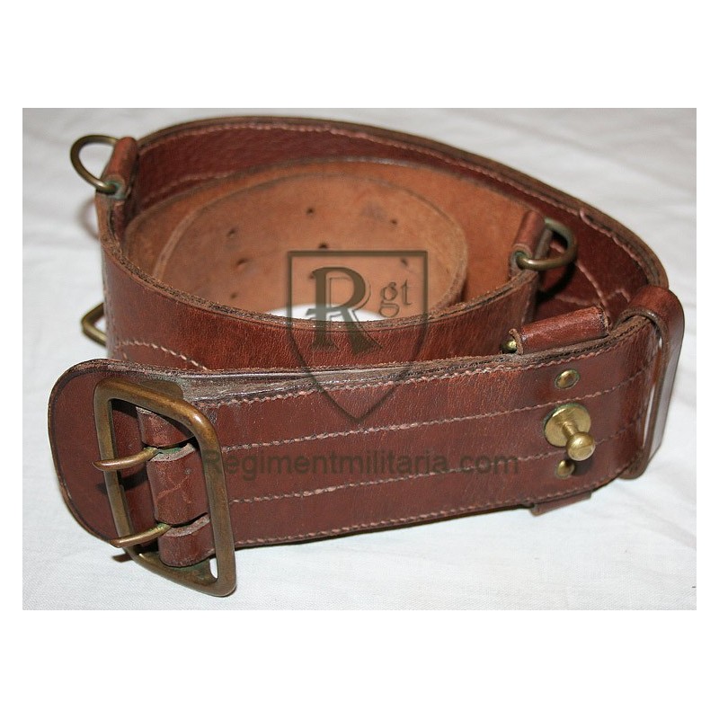 Officer belt brown leather.