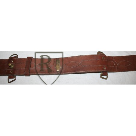 Officer belt brown leather.