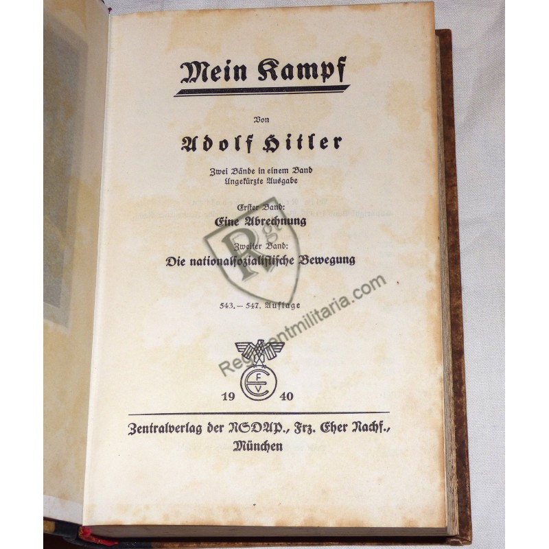 Livre Mein Kampf 1940