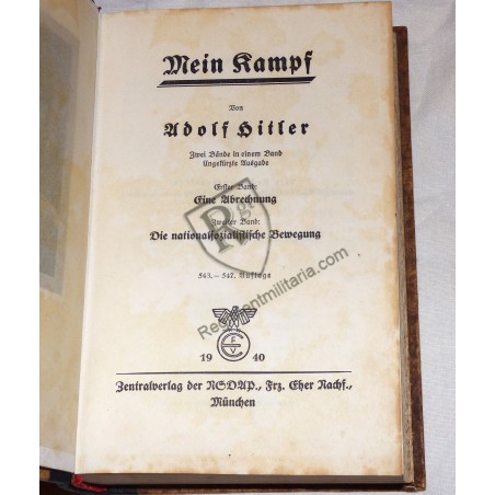 Livre Mein Kampf 1940