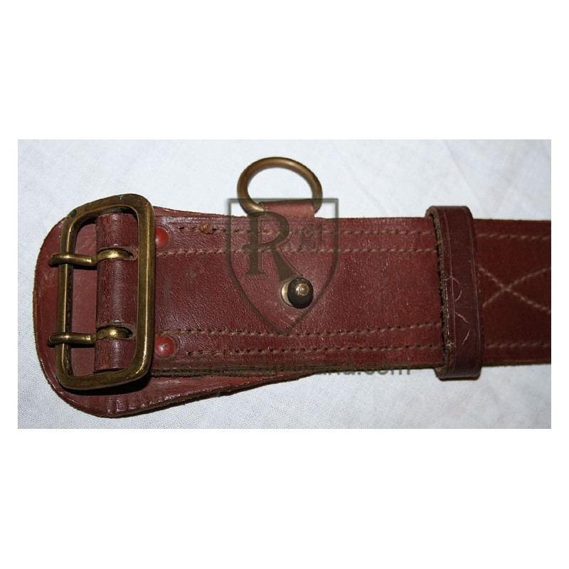 Officer brown leather belt.