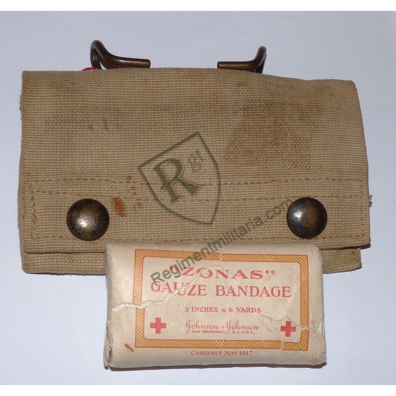 M-1910 first aid pouch + 1917 bandage US ARMY