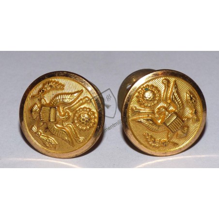 US ARMY Pair of gold scew buttons