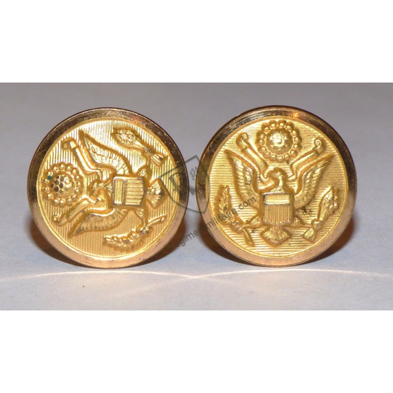 Paire de boutons à vis Officier US ARMY