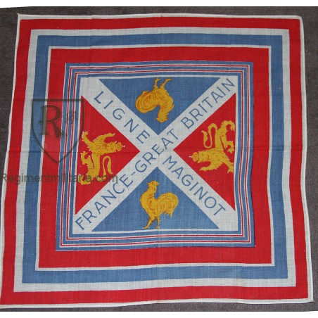 " Souvenir de la Ligne Maginot " 1939 1940 cotton handekerchief.