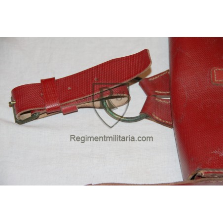 Spahis cavalry red leather bag.