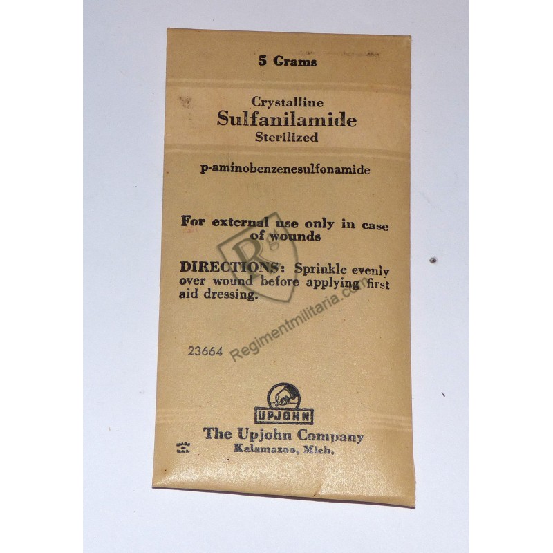 Sachet de SULFANILAMIDE - US ARMY WW2
