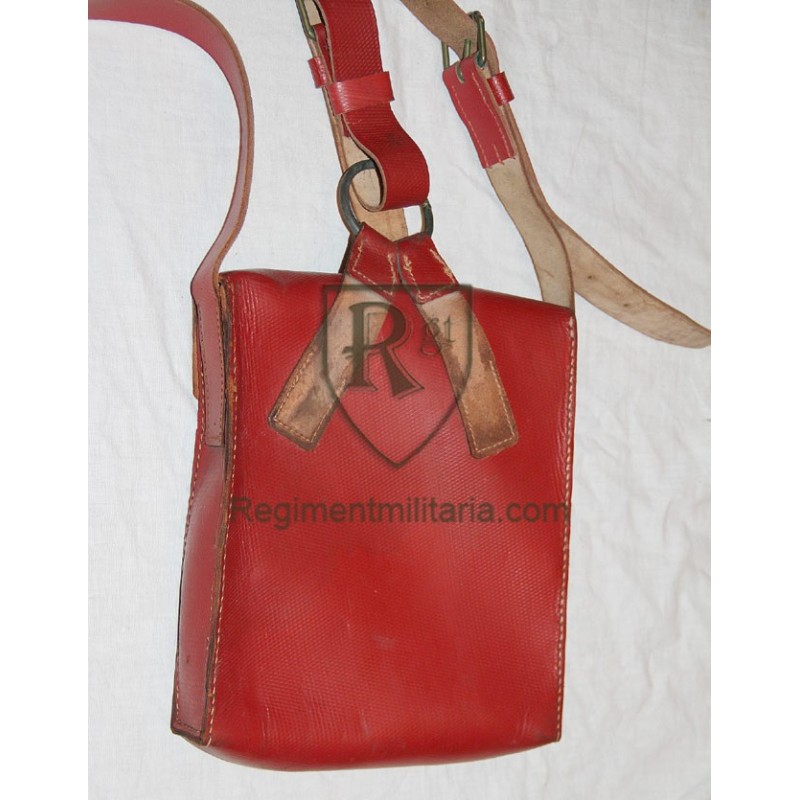 Spahis cavalry red leather bag.