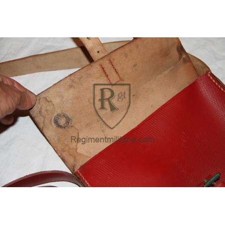 Spahis cavalry red leather bag.