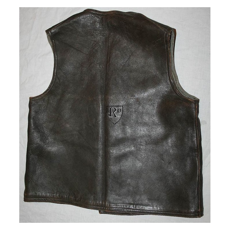 Rare motorcyclist leather jerkin.