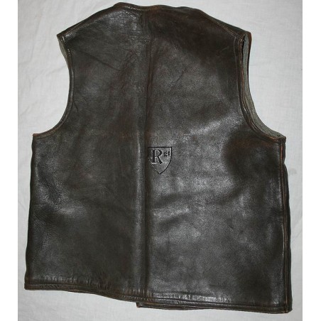 Rare motorcyclist leather jerkin.