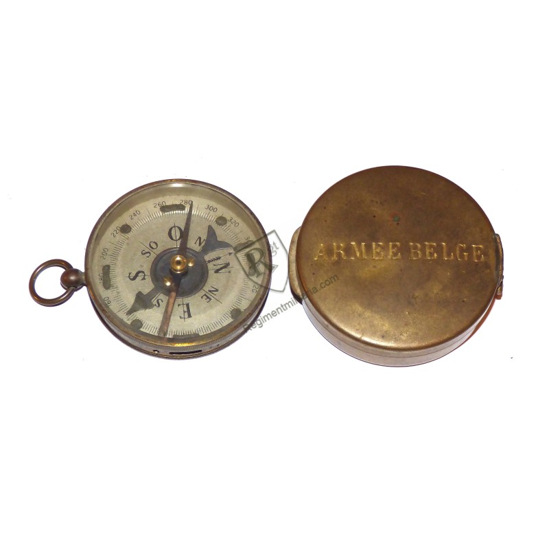 WW1 Belgian Army brass compass