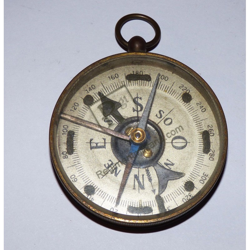 WW1 Belgian Army brass compass
