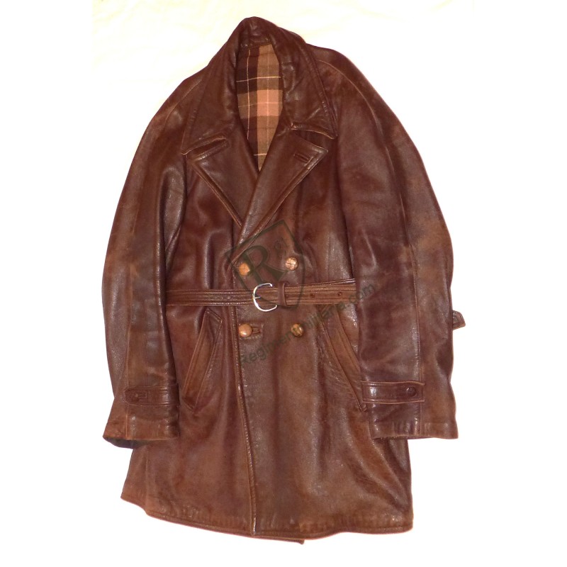Veste 3/4 cuir civile années 40
