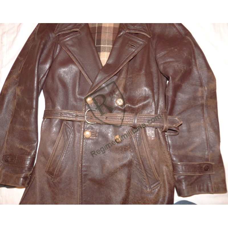 Veste 3/4 cuir civile années 40