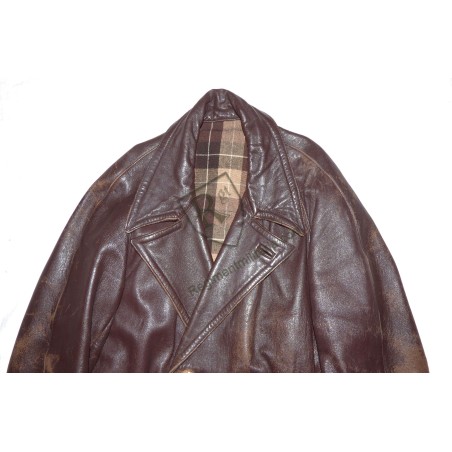 1940s civilian three-quarter length leather jacket
