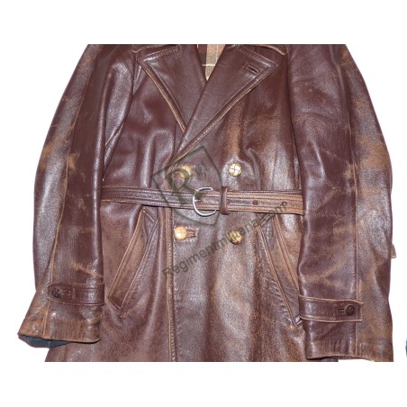1940s civilian three-quarter length leather jacket