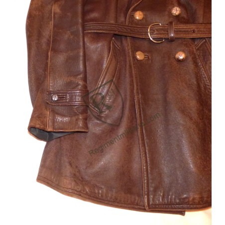 Veste 3/4 cuir civile années 40