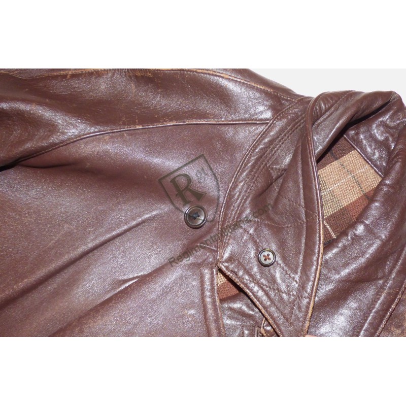 Veste 3/4 cuir civile années 40