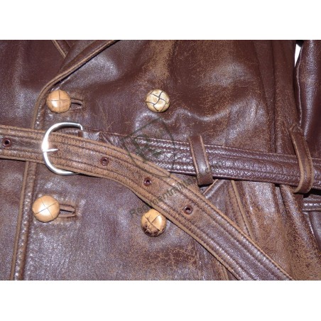 Veste 3/4 cuir civile années 40