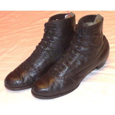 Edwardian era brand officer's leather shoes