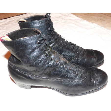 Edwardian era brand officer's leather shoes
