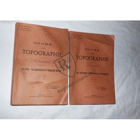 French Topography Course, 2 volumes, 1939-1940.