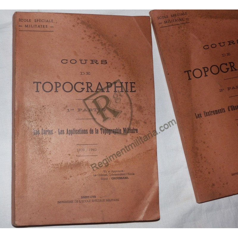 France 40 - Cours de Topographie datés 1939