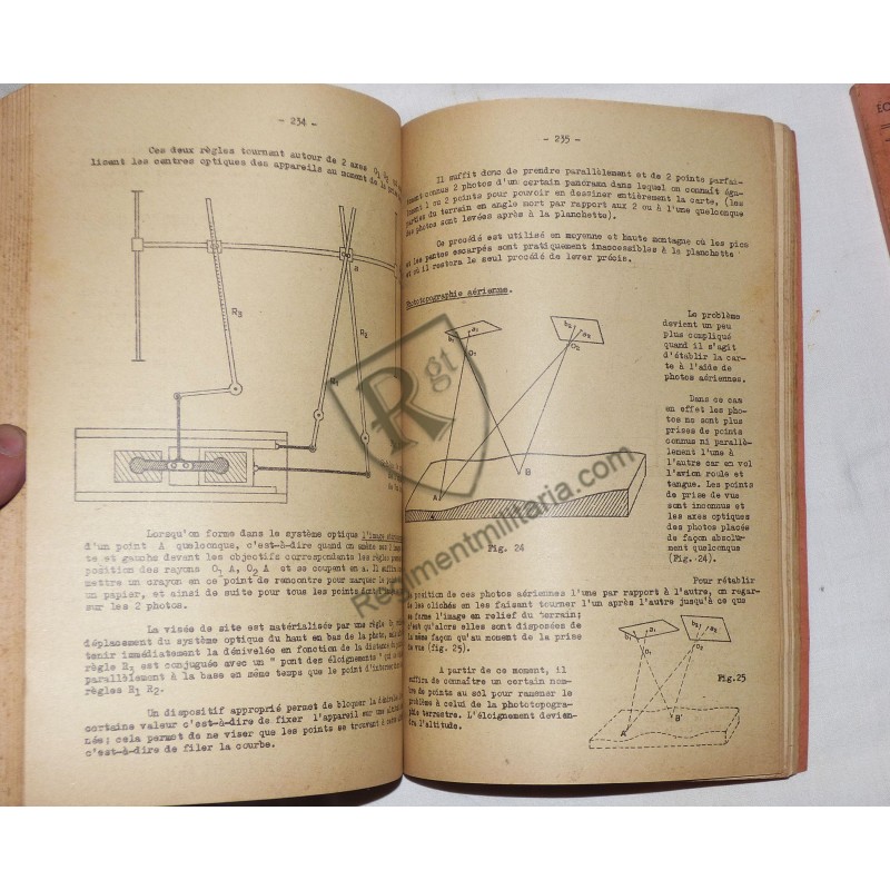 French Topography Course, 2 volumes, 1939-1940.