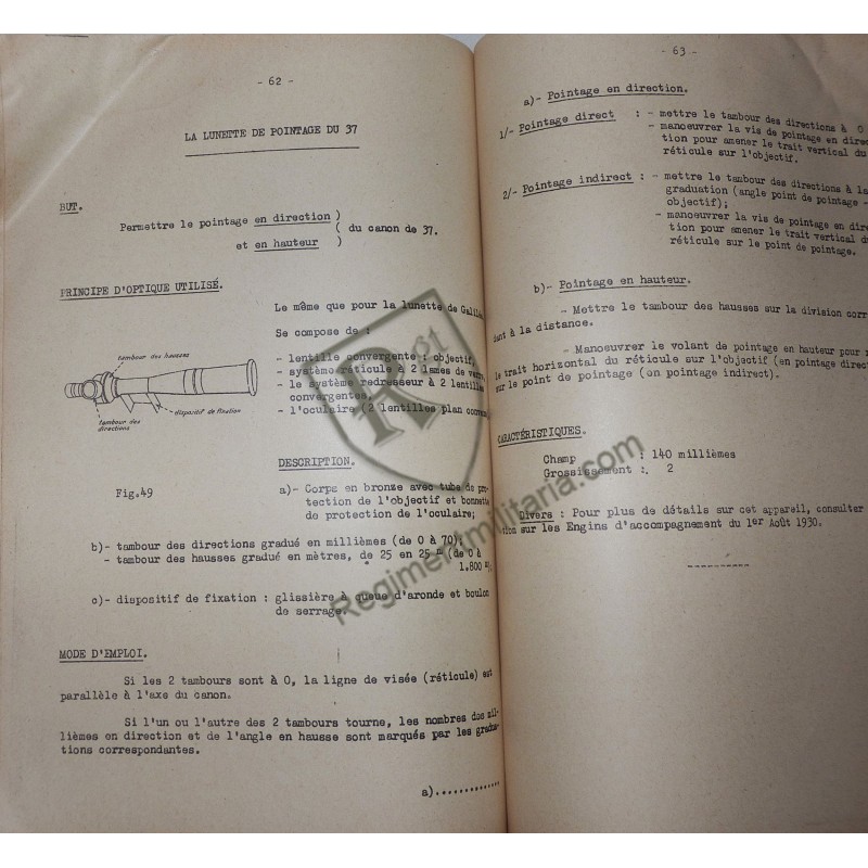 France 40 - Cours de Topographie datés 1939