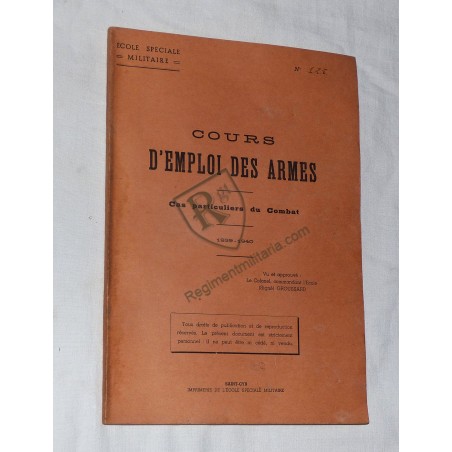 French Weapons Use Course, 2 volumes, 1939-1940.