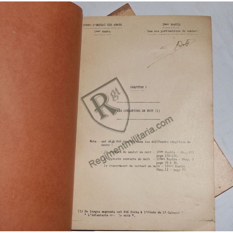 French Weapons Use Course, 2 volumes, 1939-1940.