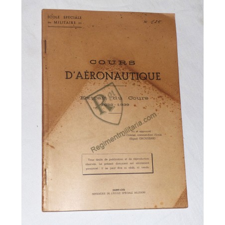 French Aeronautics Use Course 193-1939.