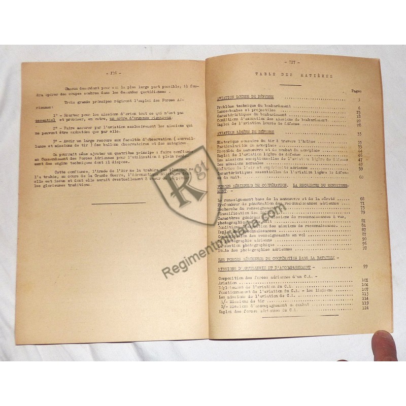 French Aeronautics Use Course 193-1939.