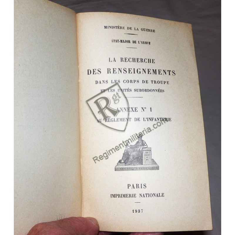 French Intelligence Research 1937