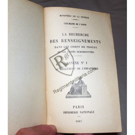 French Intelligence Research 1937