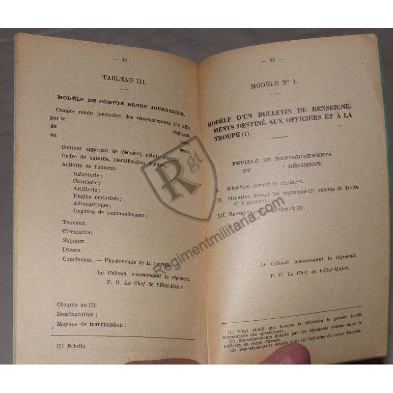 France 40 - Cours recherche renseignement 1937