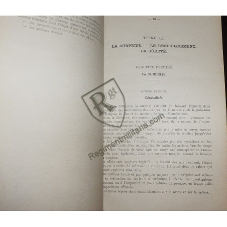France 40 - Cours service en campagne 1938