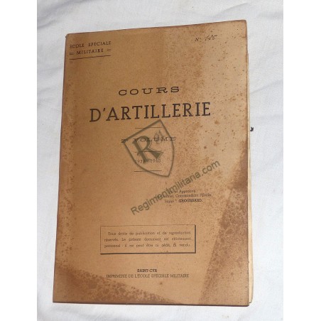 France 40 - Cours Artillerie  1939-1940